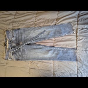 High Rise Relaxed Fit Ankle Straight Leg